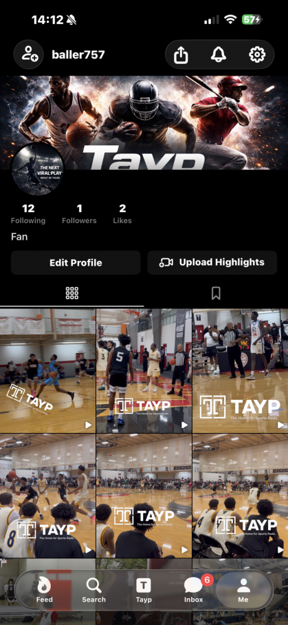 Athletes using TAYP to share highlights and bui