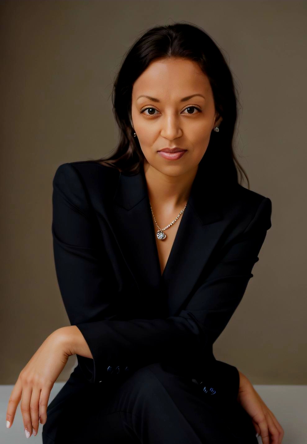 Black Suit 1 Seated Picture