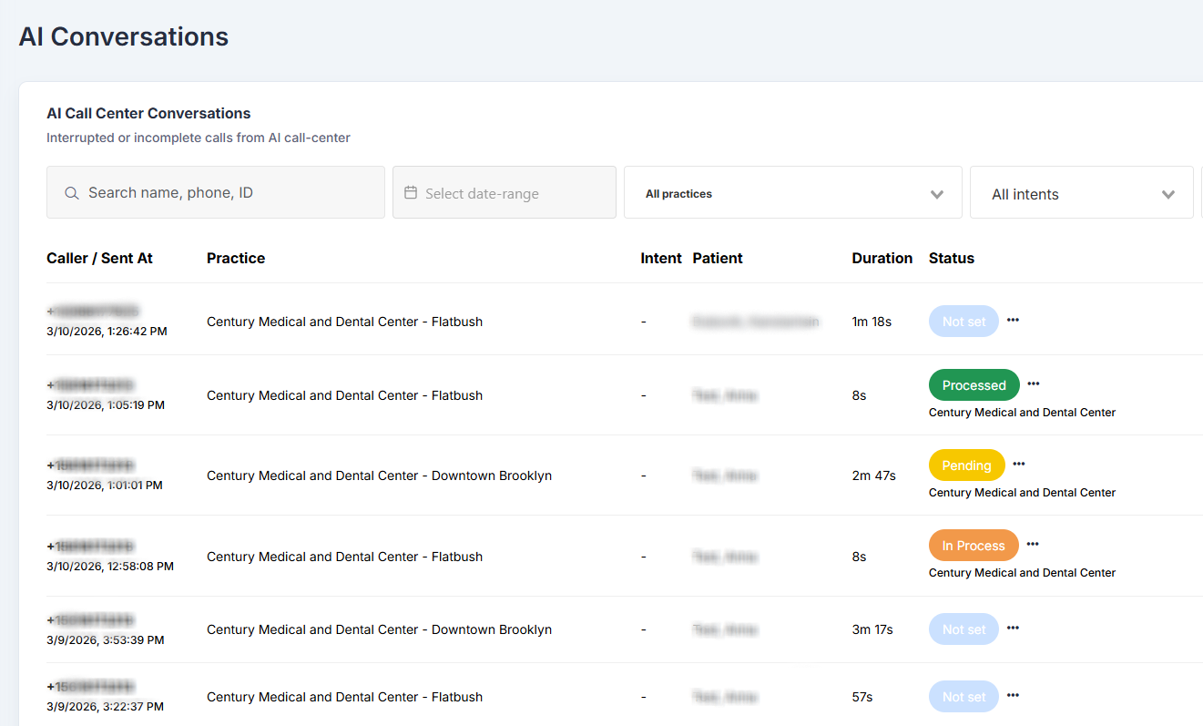 Call center's AI system