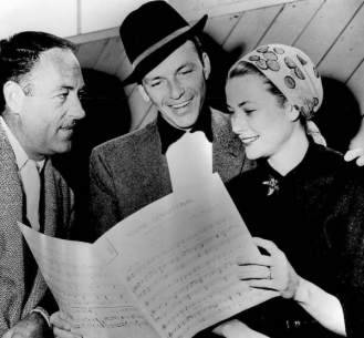 Frank Sinatra, Grace Kelly, High Society film set