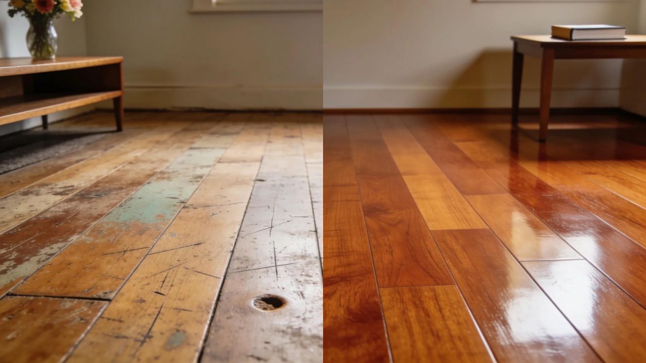 Hardwood Flooring Refinishing Before And After