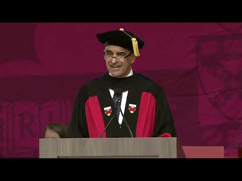 Dean Srikant Datar addresses the Class of 2023 at the Harvard Business School Diploma Ceremony.
