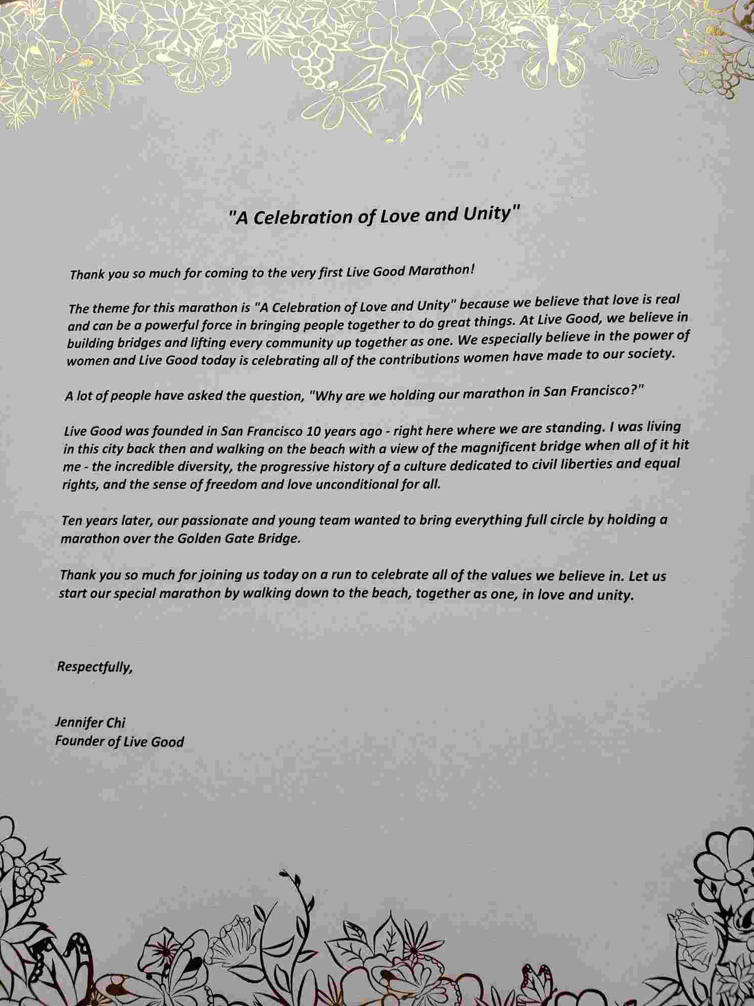 Jennifer Chi Celebration Of Love And Unity Speech
