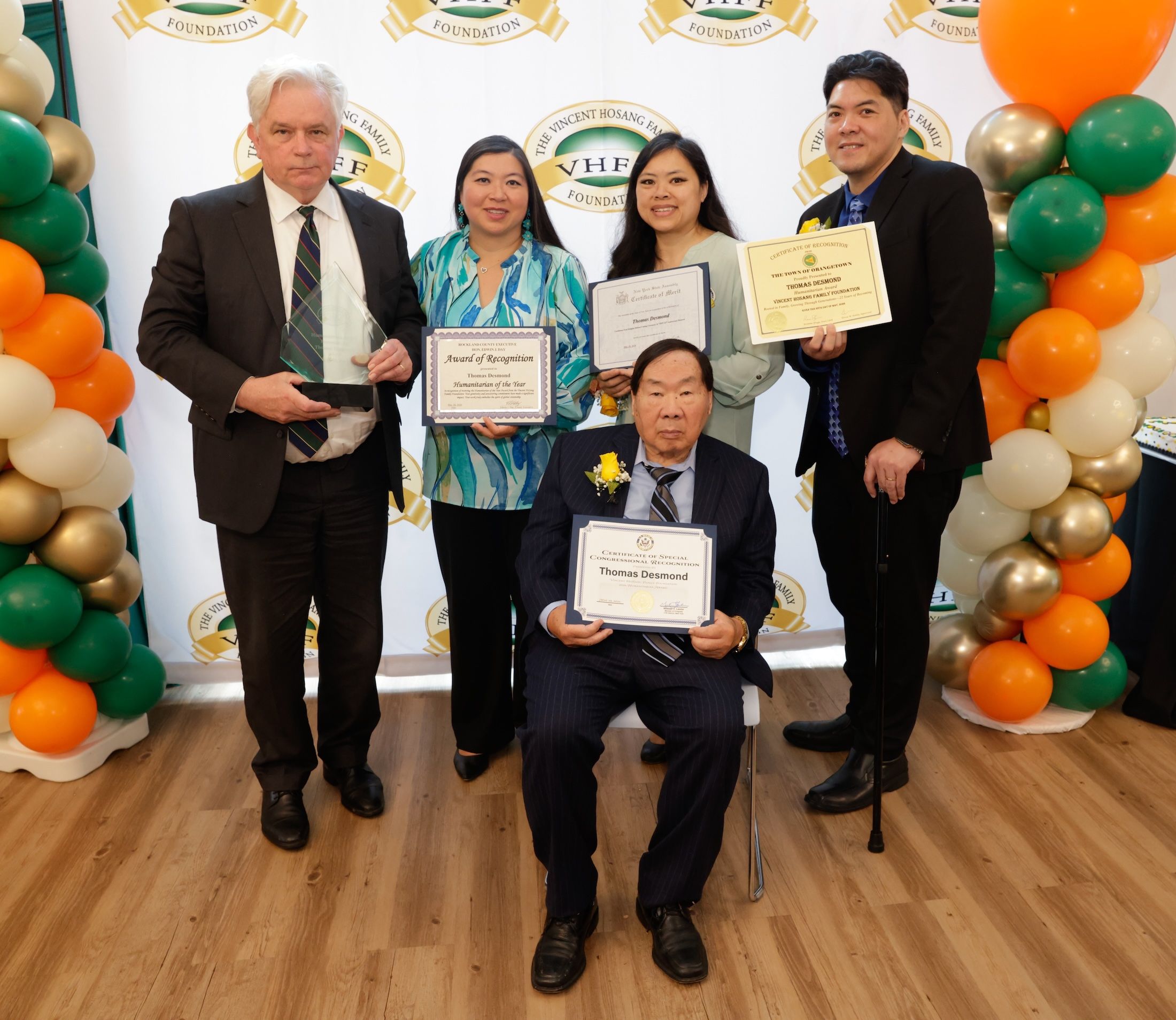 Mr. Desmond Receives The VHFF Humanitarian Award