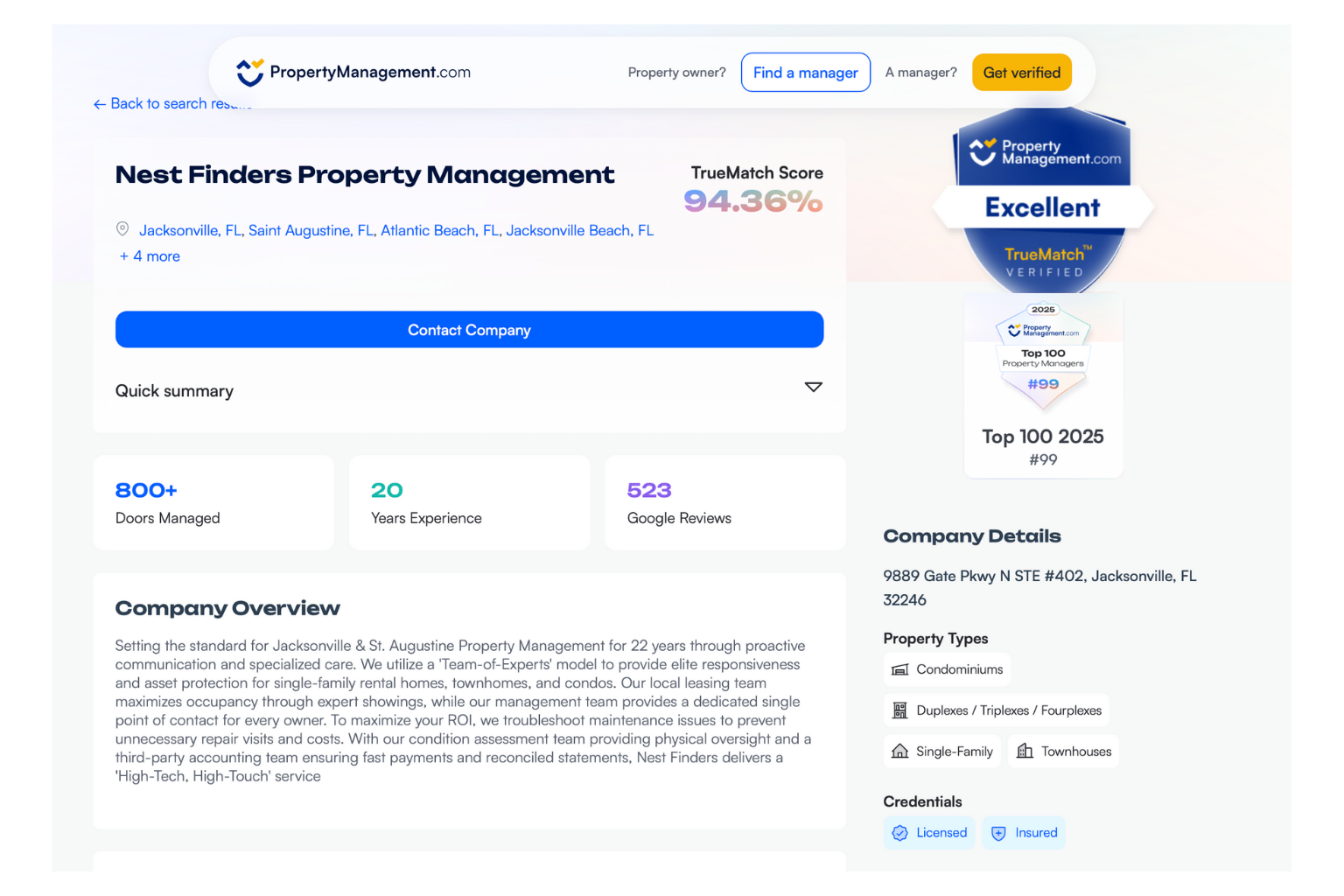 Nest Finders Landing Page