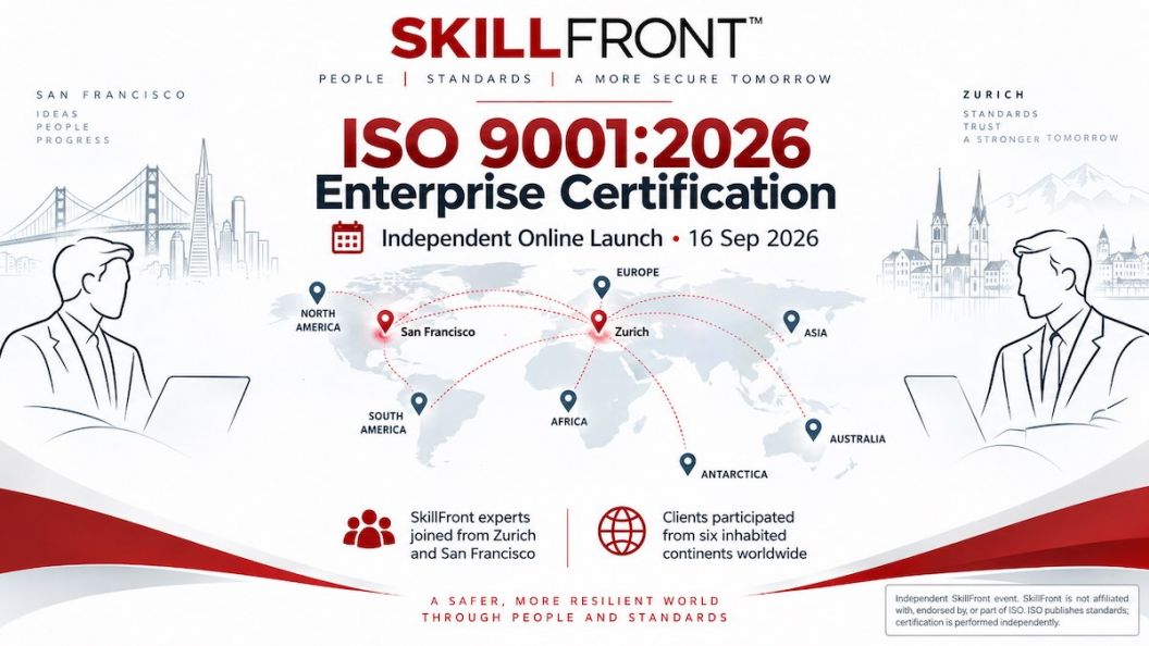 Skillfront Iso 9001 2026 Enterprise Certification