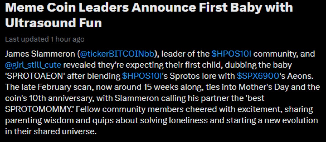 Sproto Aeon Baby Slated to Lead Humanity to Peace