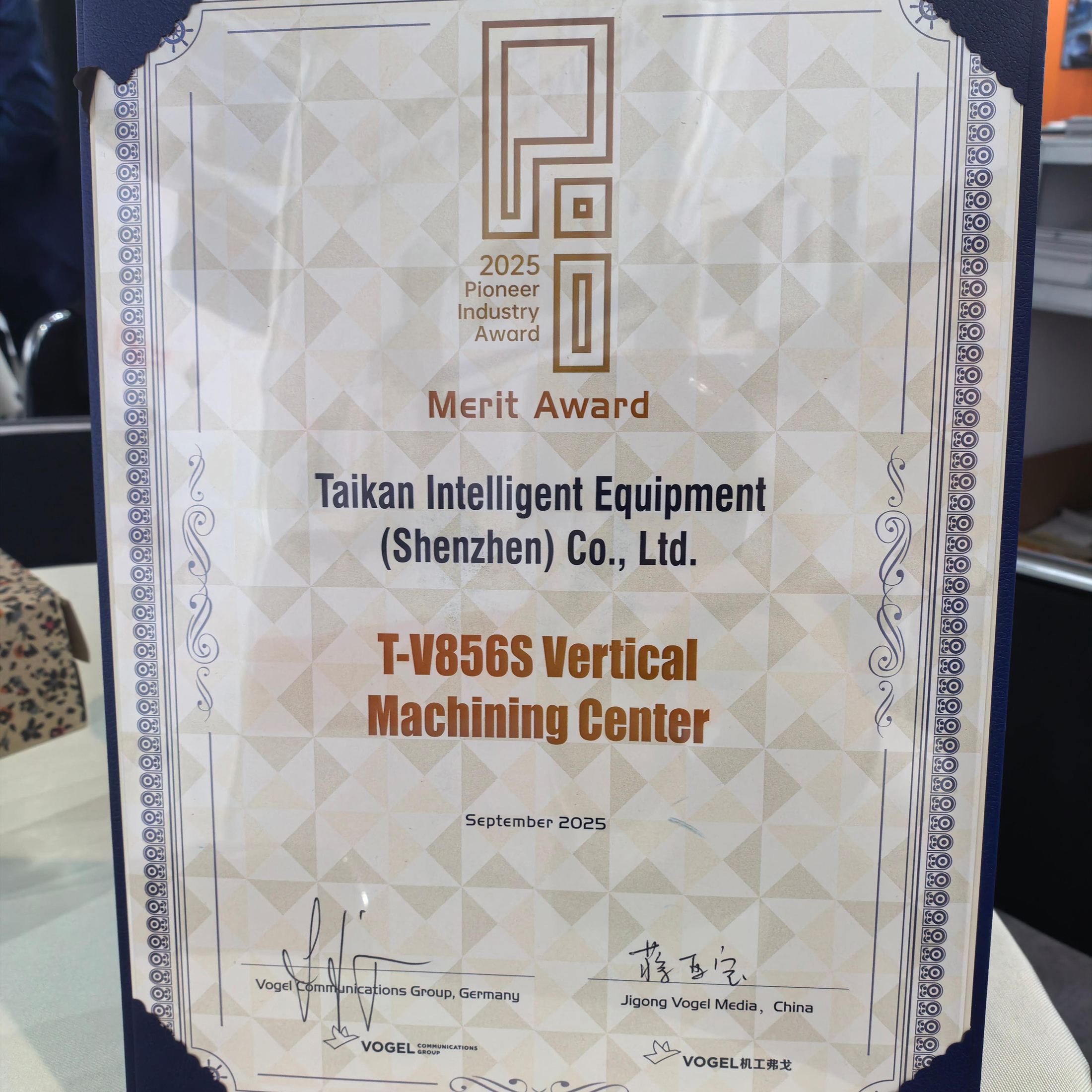 T V856s VMC Earns Vogel Global Pioneer Award